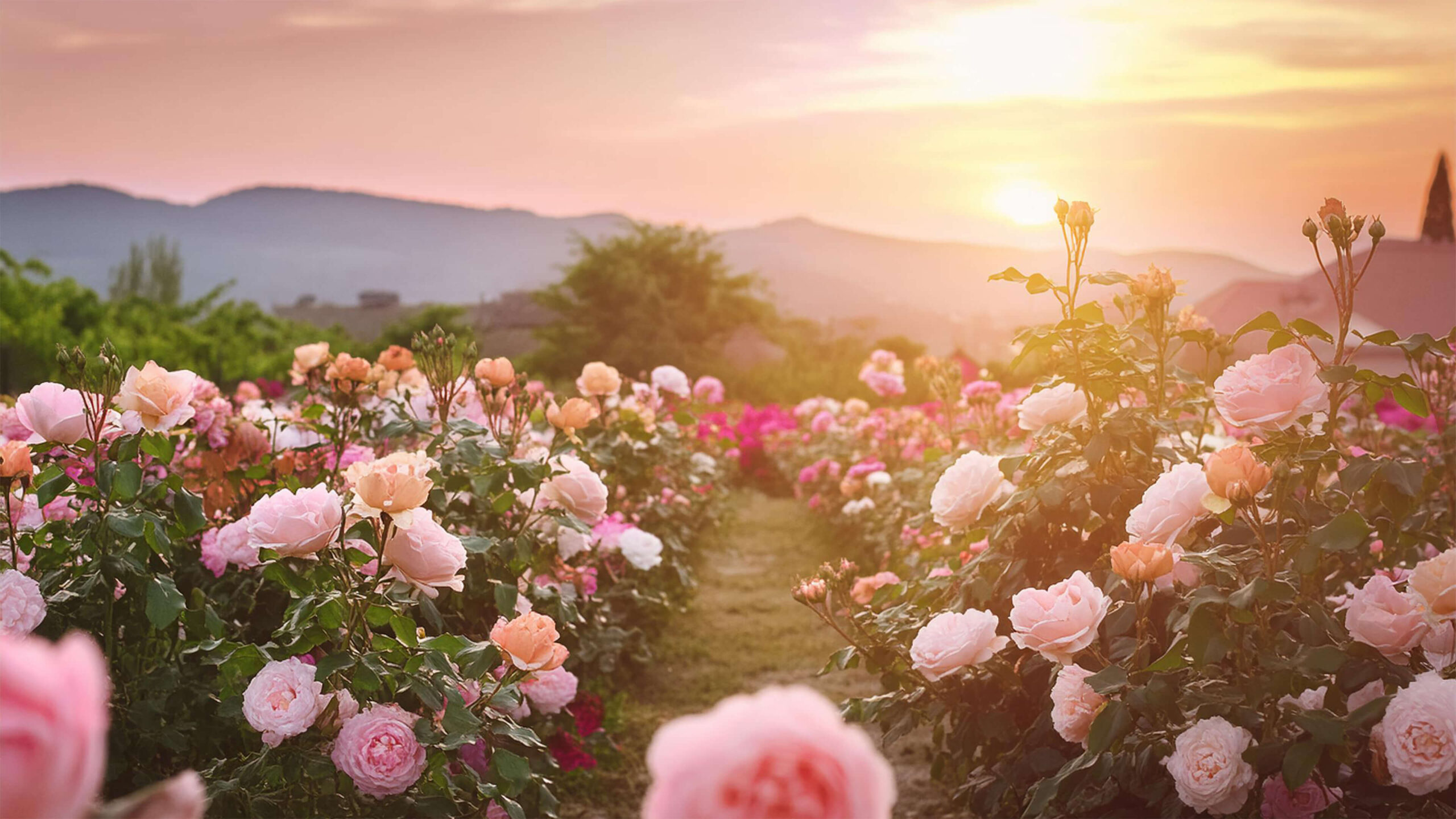 Kelaat M’Gouna: Morocco’s Rose Valley 1 rose-garden-sunset (1) (1)
